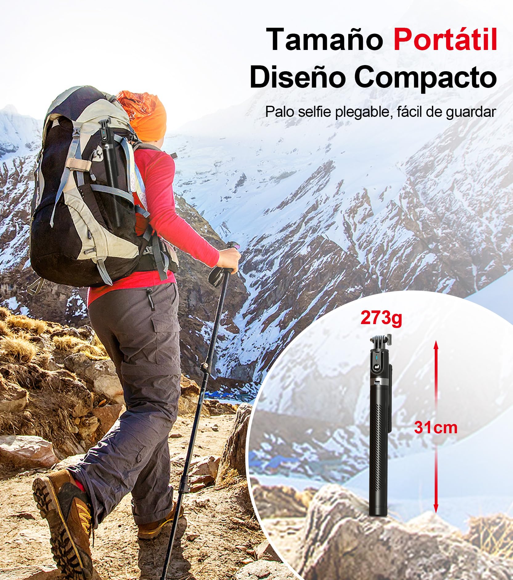 ASHINER Palo Selfie Tripode para Movil - 180cm Soporte de Teléfono con Control Remoto y Luces LED de Relleno para Viajes, Vlogging, Video, Fotos, Compatible con iPhone, Android