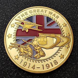 1914-1918 Gold Plated Coin The Great War 100th Anniversary Commemorative WW1 Challenge Coins