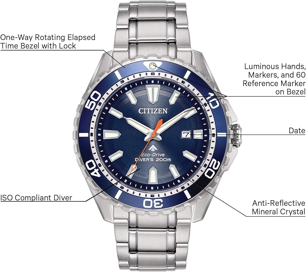 Amazon.com: Citizen Men's Promaster Sea Eco-Drive Stainless Steel