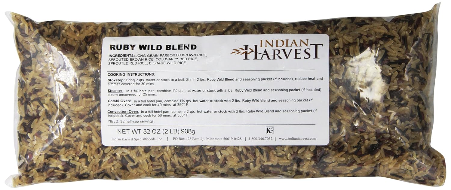 Amazon.com : InHarvest Ruby Wild Rice Blend, 2 Pound : Rice Produce ...
