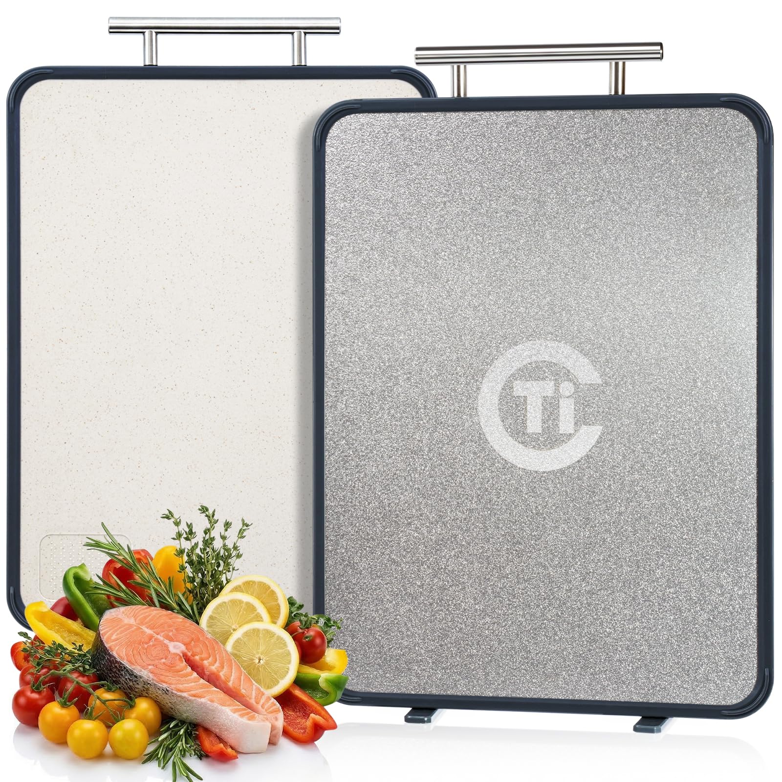 Tibbicc Titanium Cutting Board with Stand