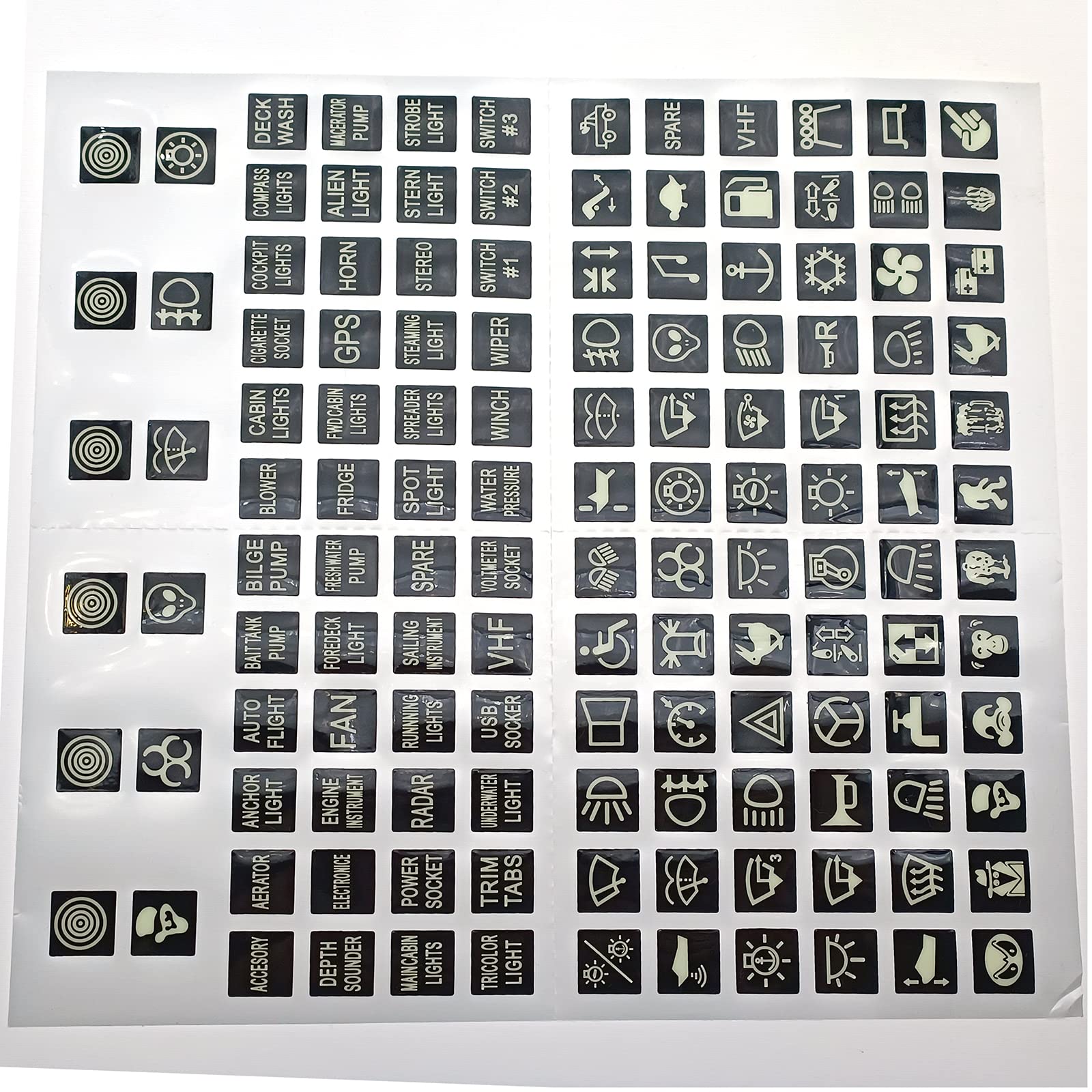 Amazon.com - Rocker Switch Label Decal Set OZXNO Night Glow