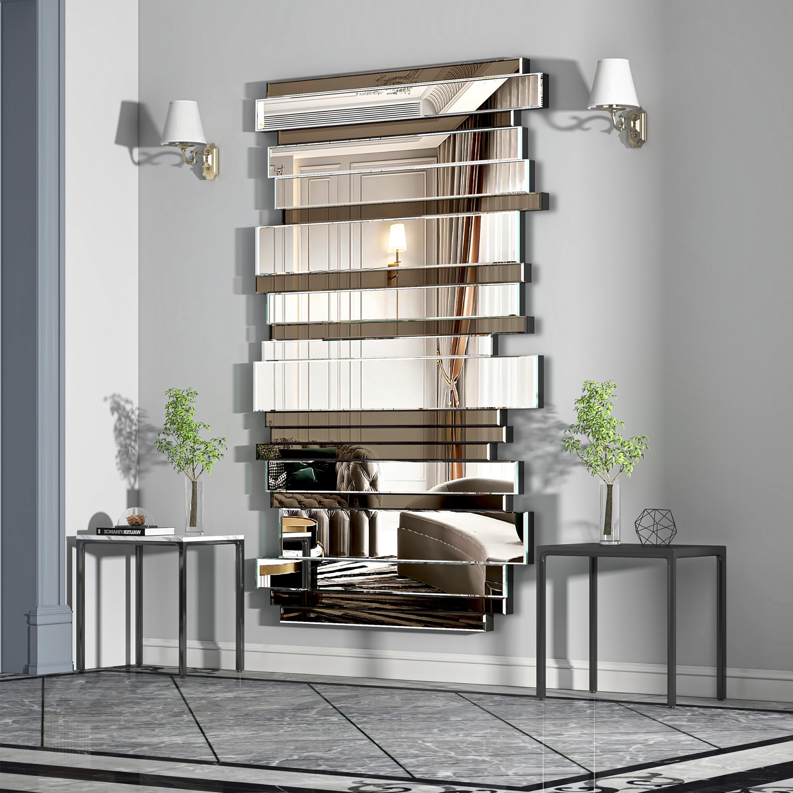 JACUKO 27×55 inch Wall Mirrors Decorative Large Grecian Wall Mirror