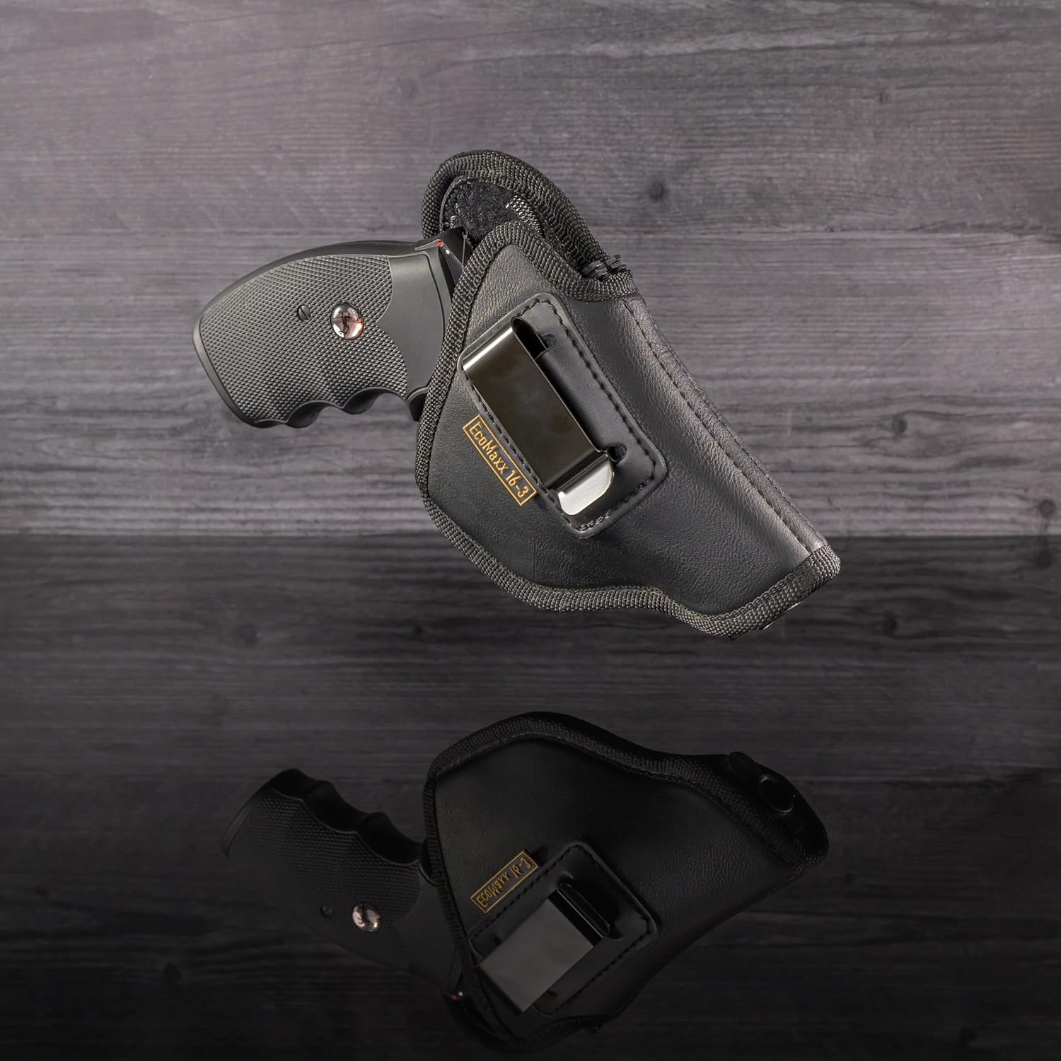 MAXX CARRY IWB Gun Holster, Conceal Carry, Soft Leatherette, Fits Most K & L 6 Shot Revolvers in a 2", 3" & 4" Barrel Length .38|357|9|44cal. Ruger SP101, Colt Python, Taurus Judge