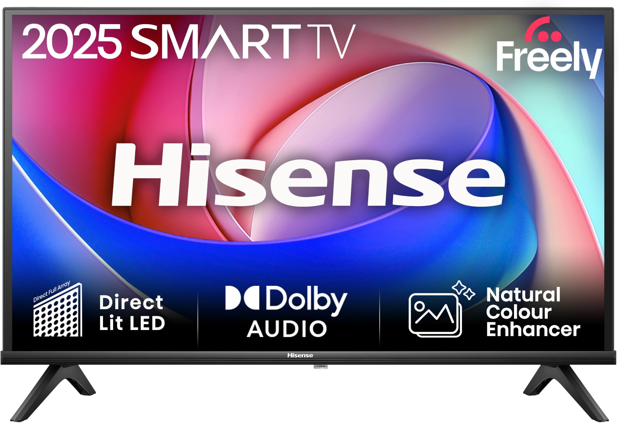 Hisense 32" 32E4QTUK FHD LED TV with Freely - Direct Lit LED, Dolby Audio, Natural Colour Enhancer, Games Mode, Sports Mode, Disney +, YouTube, Netflix