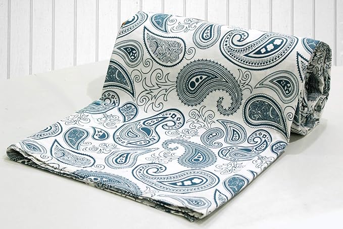 AURAVE Prism Peacock Paisley Cotton Duvet/Quilt Cover - Single Size (60 X 90 inches), 1 Piece