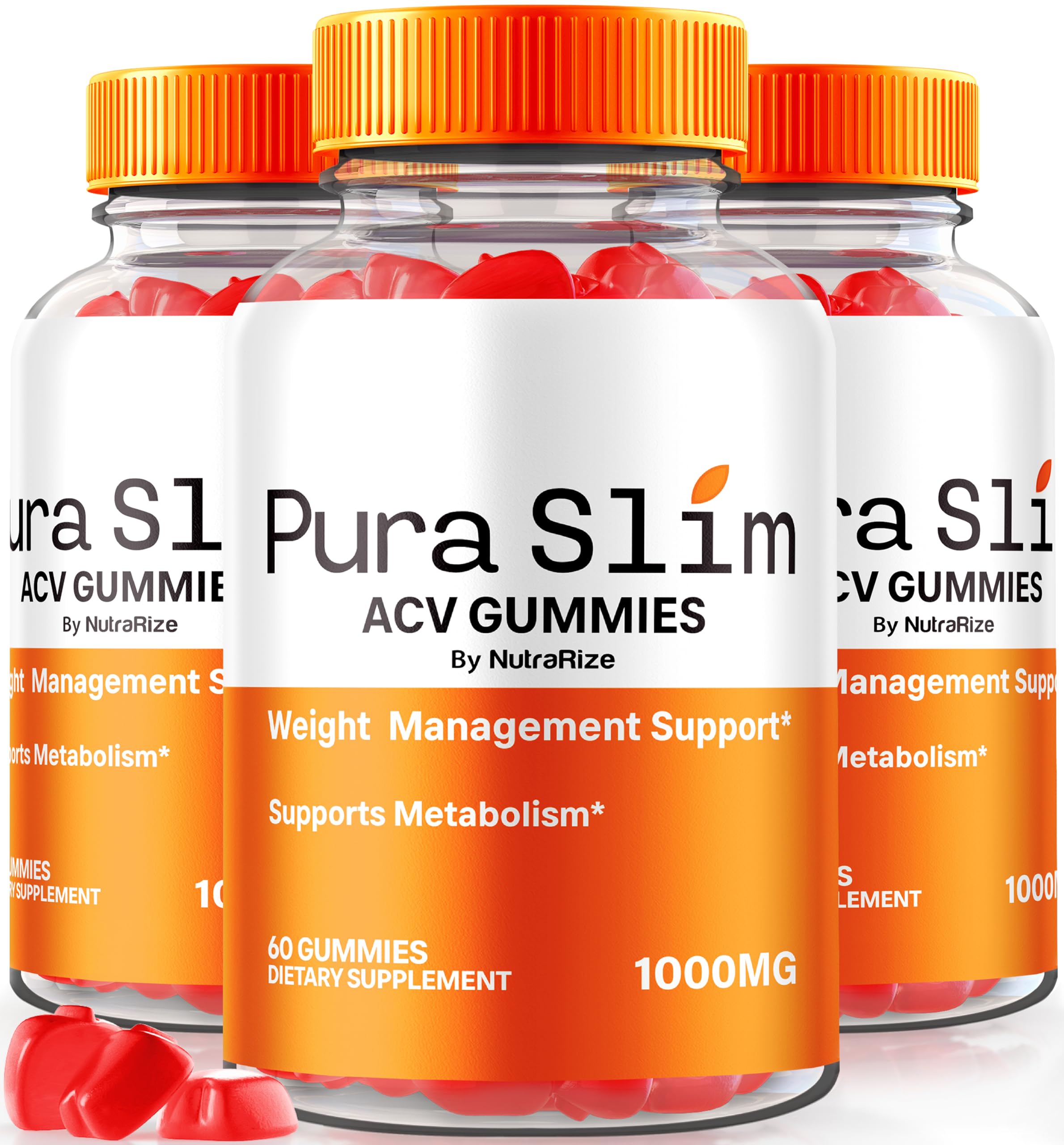 (3 Pack) Pura Slim Keto ACV Gummies, Official PuraSlim Weight Loss Support Gummie, Pura Slimmer Keto+ACV Gummy, Premium Pura Slimming , All-Natural Apple Cider Vinegar Gomitas Reviews (180 Gummies)