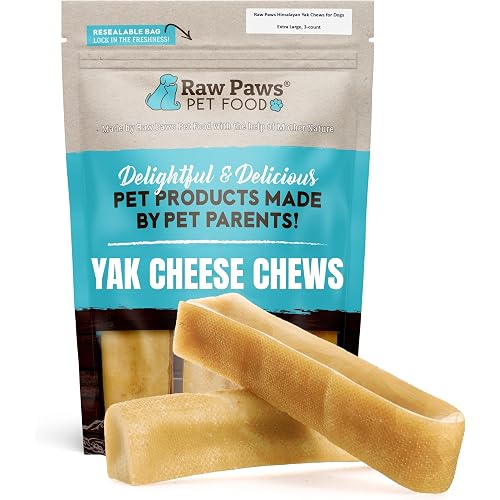 Raw Paws Himalayan Yak Chews for Large Dogs, XL (3-Count) - Hard Milk Bone