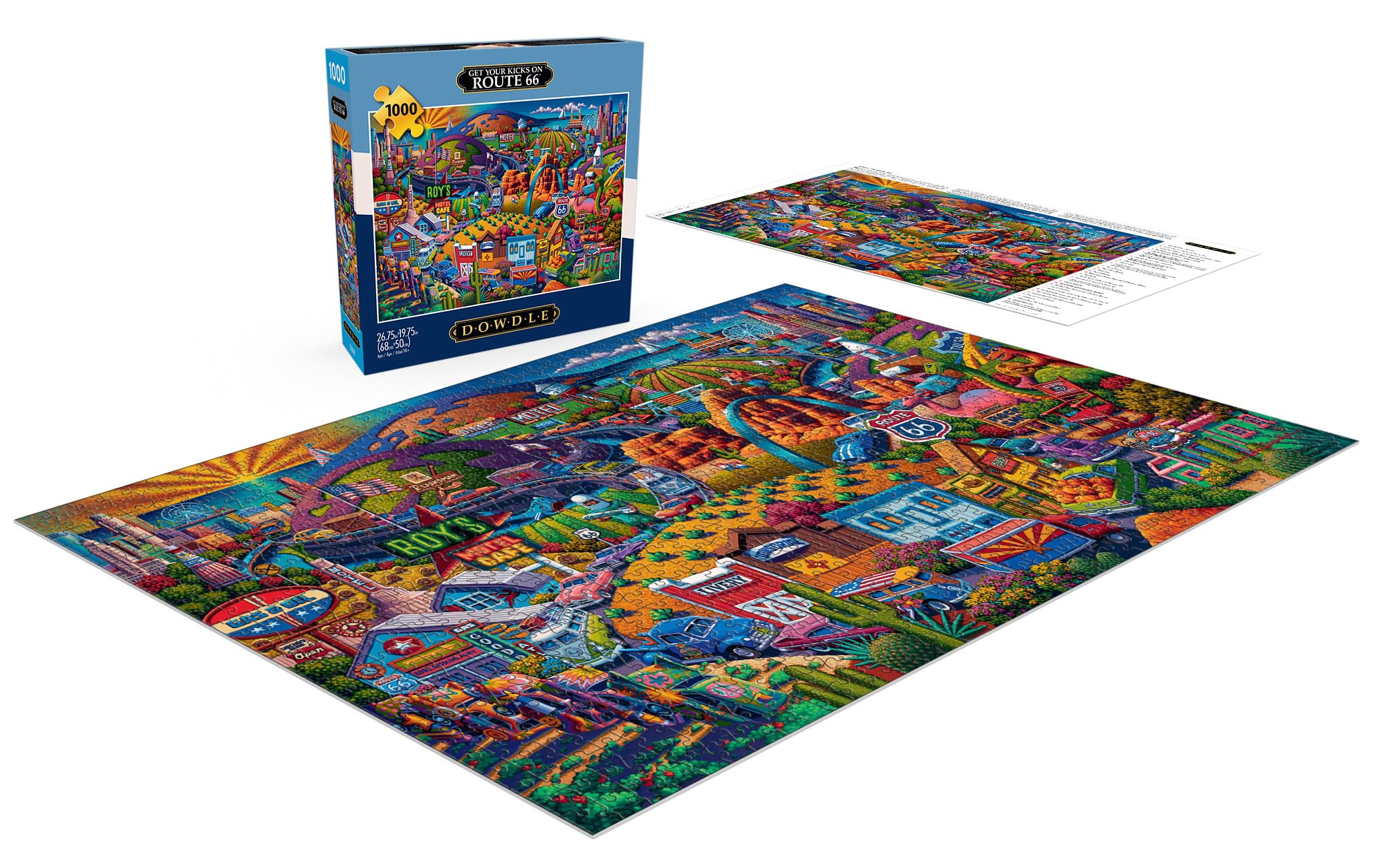 Amazon.com: Buffalo Games Eric Dowdle Get Your Kicks on Route 66