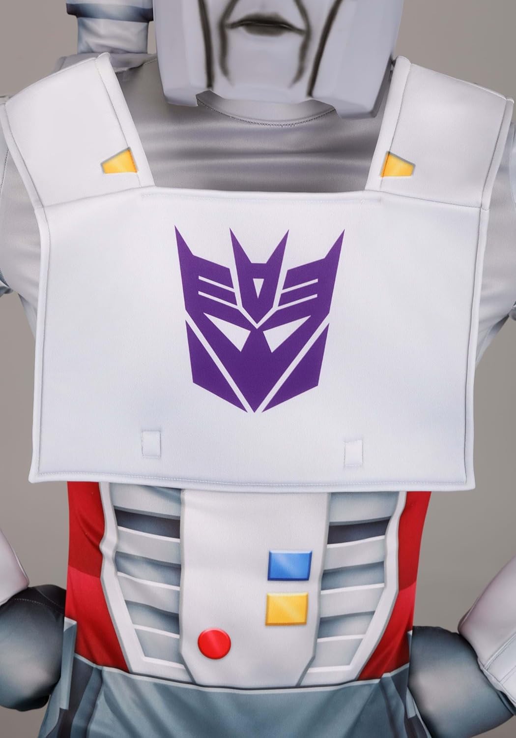 Adult Megatron Deluxe Costume | Mens Retro Transformers Cartoon Decepticons Leader Complete Outfit with Jumpsuit & Mask - Image 5