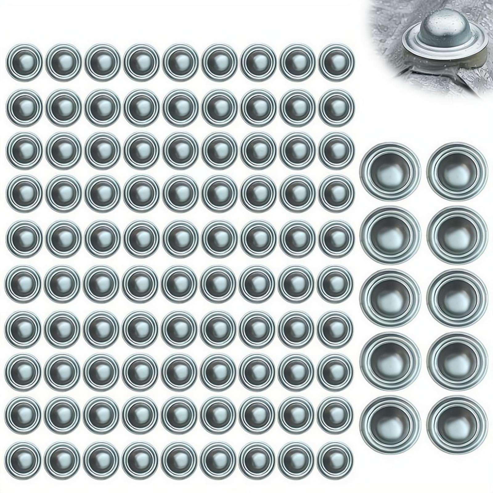 Tapas de tornillo para techo de metal, 100 piezas de tapas de tornillo de metal, tapas de rosca para techos resistentes a la oxidación y al agua, cubren directamente las cabezas de tornillos