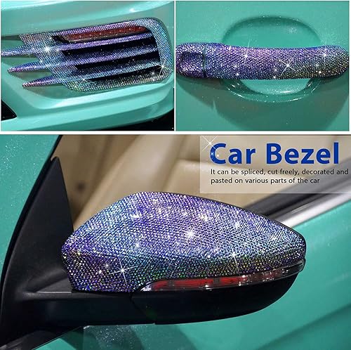 Vista 12 de Outus 12000 piezas de lámina de strass Bling Bling, calcomanías de strass, autoadhesivas, calcomanías para decoración de autos DIY, calcomanías