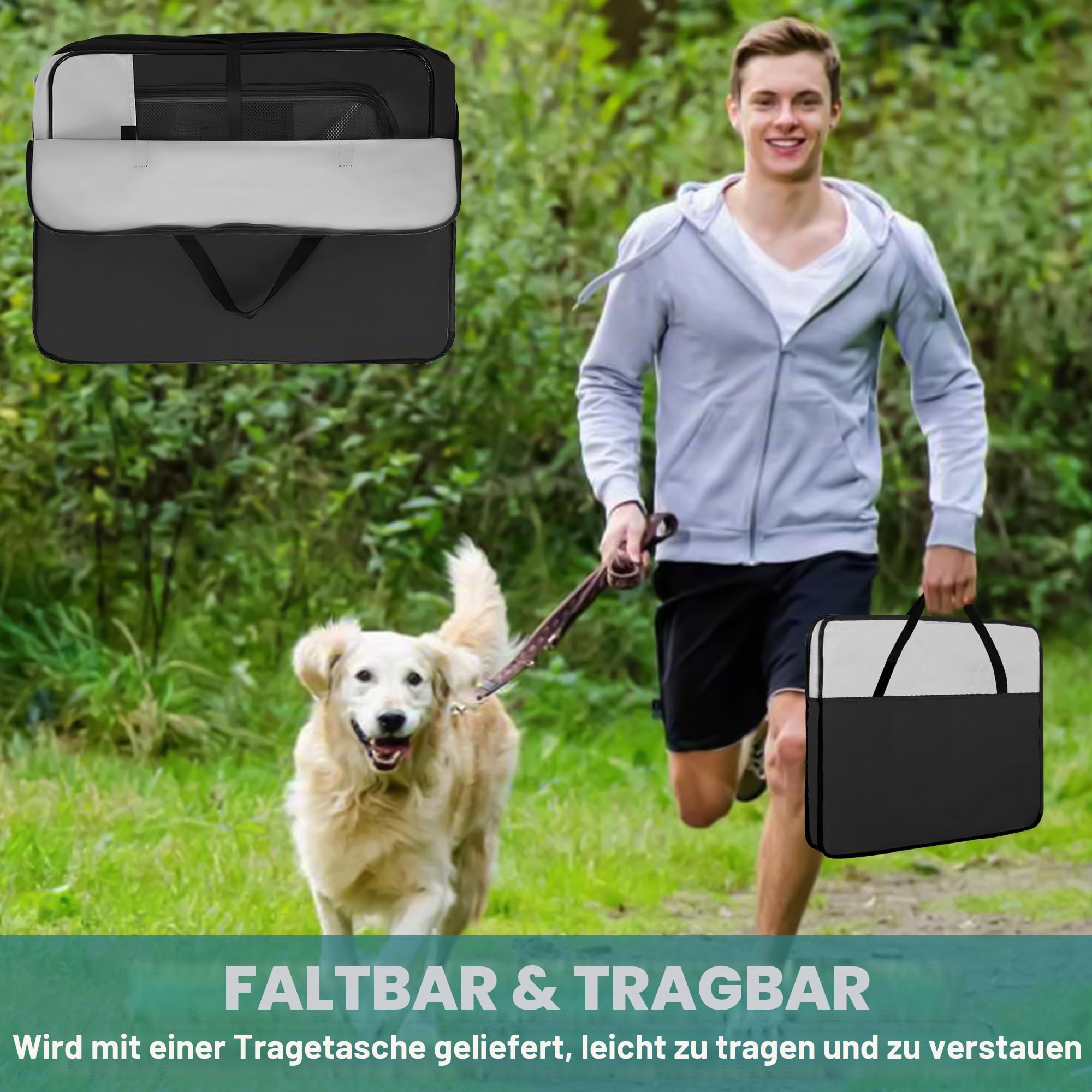 Hunde-Laufstall, Tragbarer Haustier-Laufstall für Katzen, Welpen, Kaninchen, Hühner, faltbares großes Fassungsvermögen, Haustierzelt für Indoor/Outdoor, Reisen, Camping