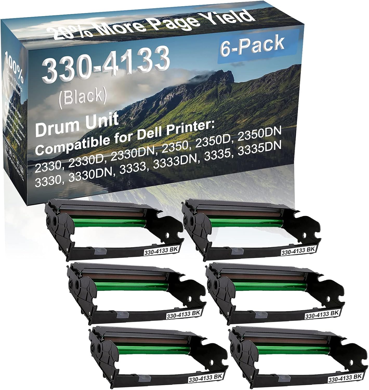 6Pack Compatible 3304133 Drum Kit use for Dell 2330