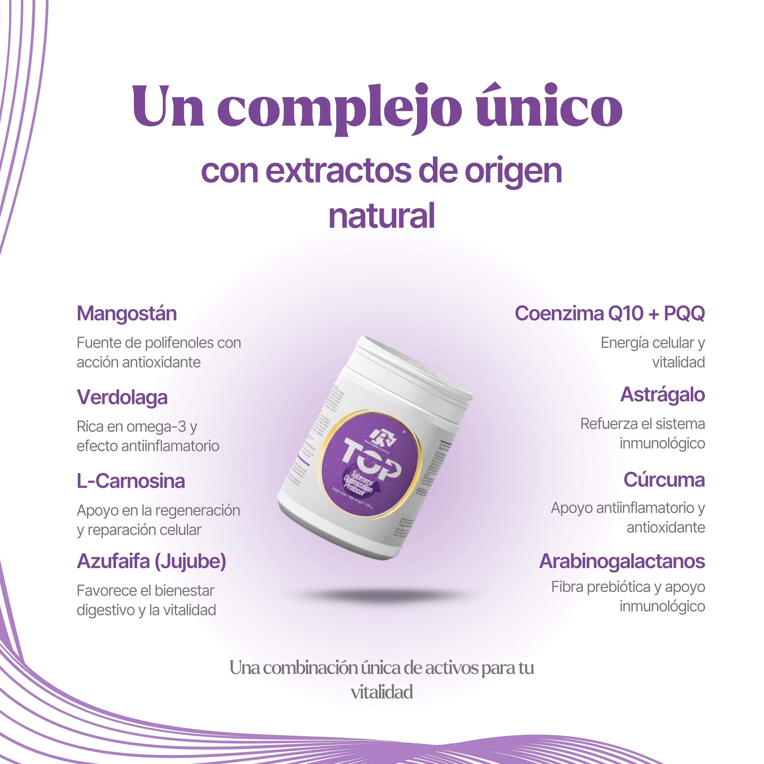 PS T.O.P - Antiedad Celular, Fórmula Avanzada con NADH y Q10, 300 g