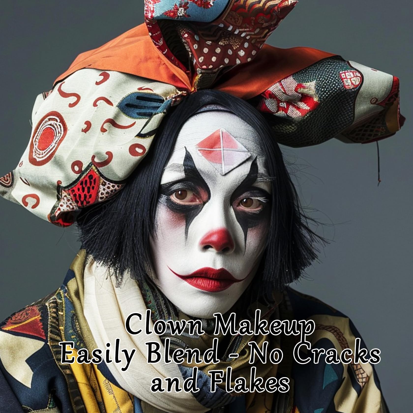 Pintura corporal negra, blanca y roja, a base de aceite, mezclable, impermeable, para Halloween, crema de payaso, pintura corporal, kit de maquillaje para Joker, zombi, vampiro, esqueleto, disfraz 6