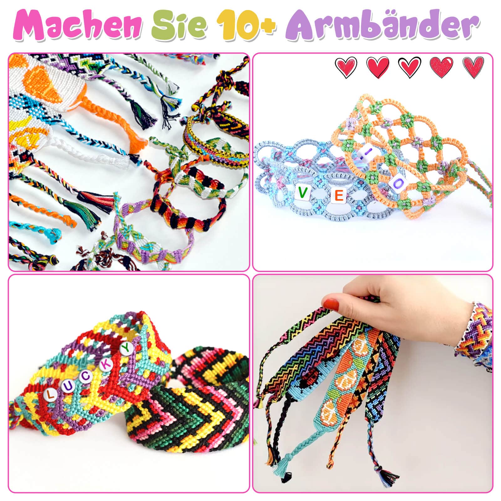 Vriendschapsarmbanden, knutselset voor meisjes, vriendschapsarmbanden