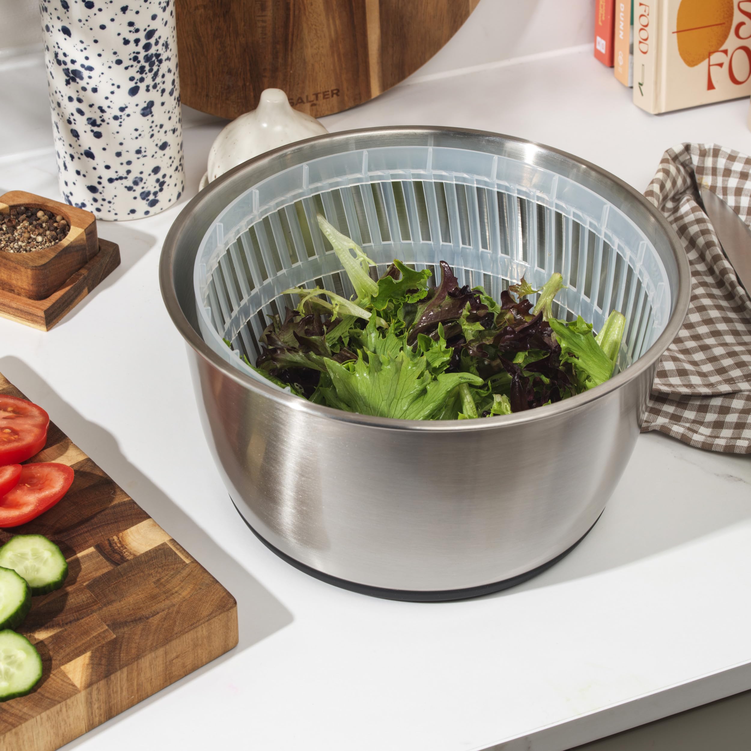 Salter Expert essoreuse à salade 6 L avec bol et égouttoir
