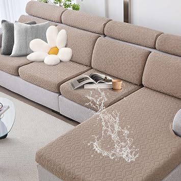 Genina Waterproof Couch Cushion Covers for Pets Washable Sofa Seat Covers