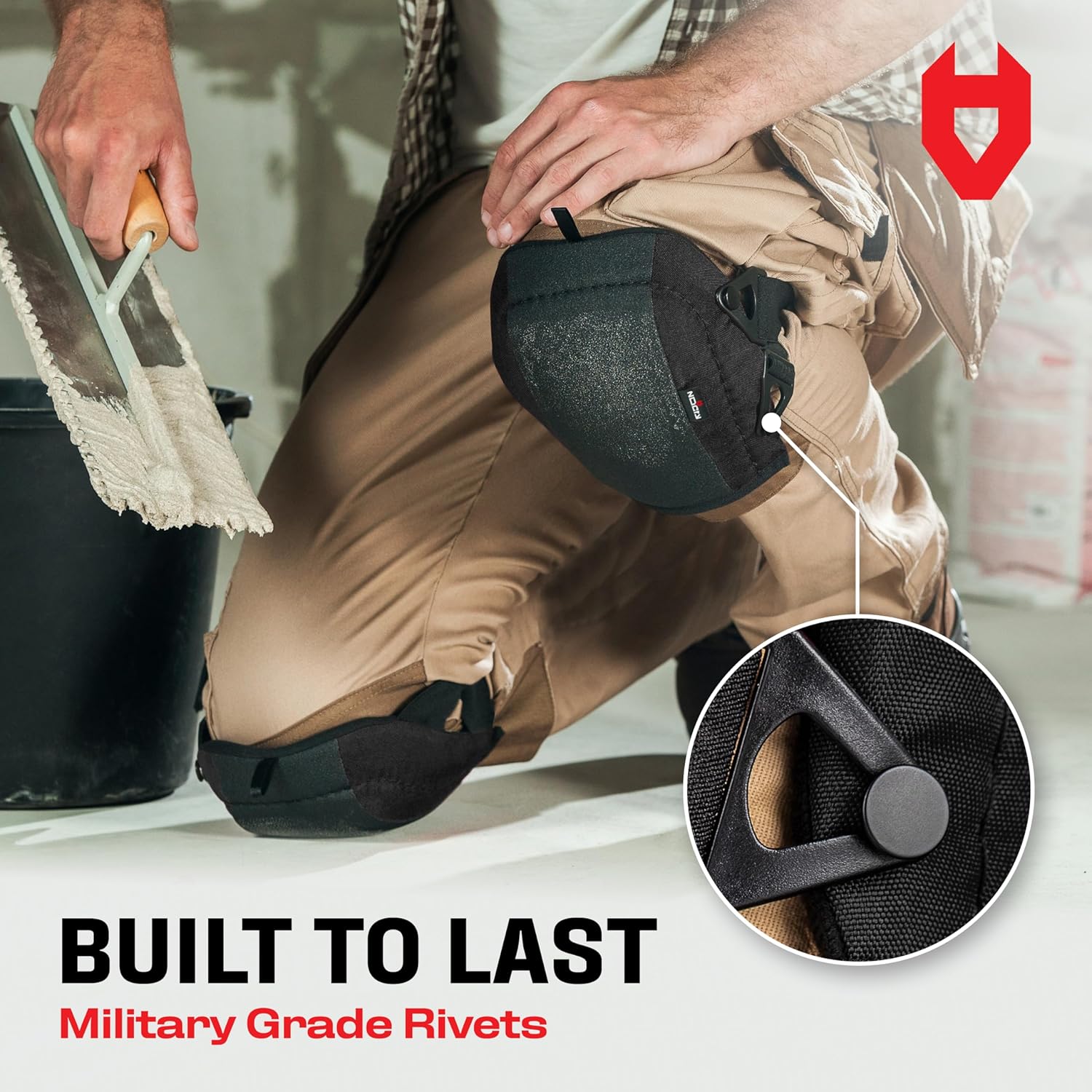 NoCry Non-Slip Work Knee Pads for Men and Women with Thick Soft Foam Padding, Strong, Adjustable Straps and Easy-to-Use Buckle Clips — Stay in Place While You Move — Perfect for Flooring or Gardening - Image 6