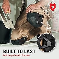 Vista 6 de Rodilleras de trabajo antideslizantes NoCry para hombres y mujeres con acolchado de espuma suave gruesa, correas resistentes y clips de fácil