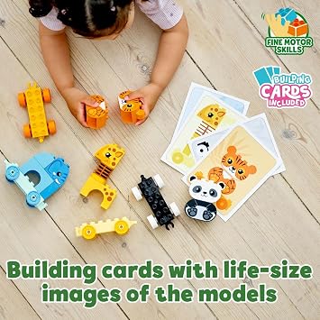 LEGO DUPLO My First Animal Train 10955, Toys for Toddlers and Kids 1.5-3 Years Old with Elephant, Tiger, Panda and Giraffe Figures, Learning Toy