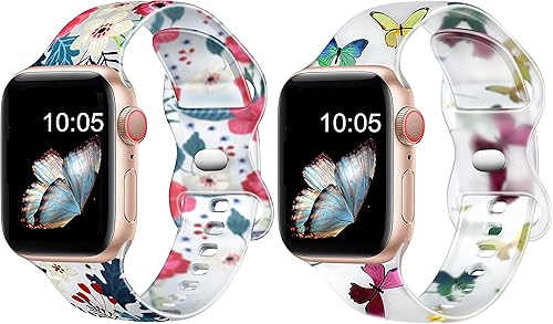Witzon Correa transparente para iWatch compatible con correas de Apple Watch de 1.496 pulgadas, 1.575 pulgadas, 1.614 pulgadas, para mujer, correa