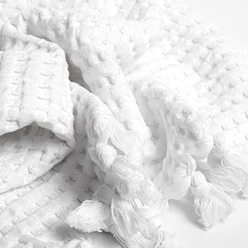 GILDEN TREE Decorative Waffle Hand Towels for Bathroom, 20x35 Large, Quick Drying Fingertip Towel, Modern Style White