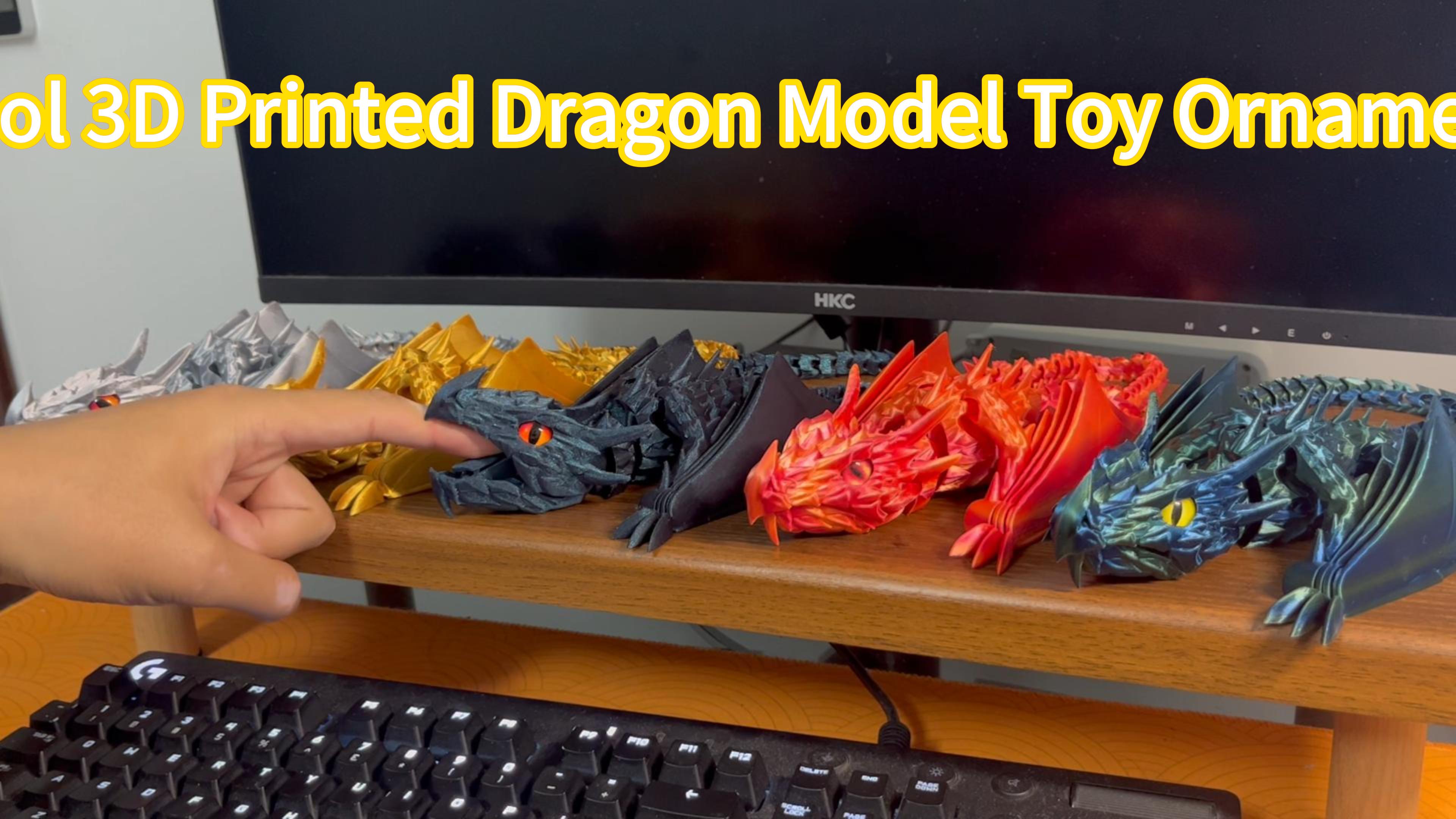 Amazon.com: LehuoMaker 3D Printed Dragon with Wings, Fidget Dragon