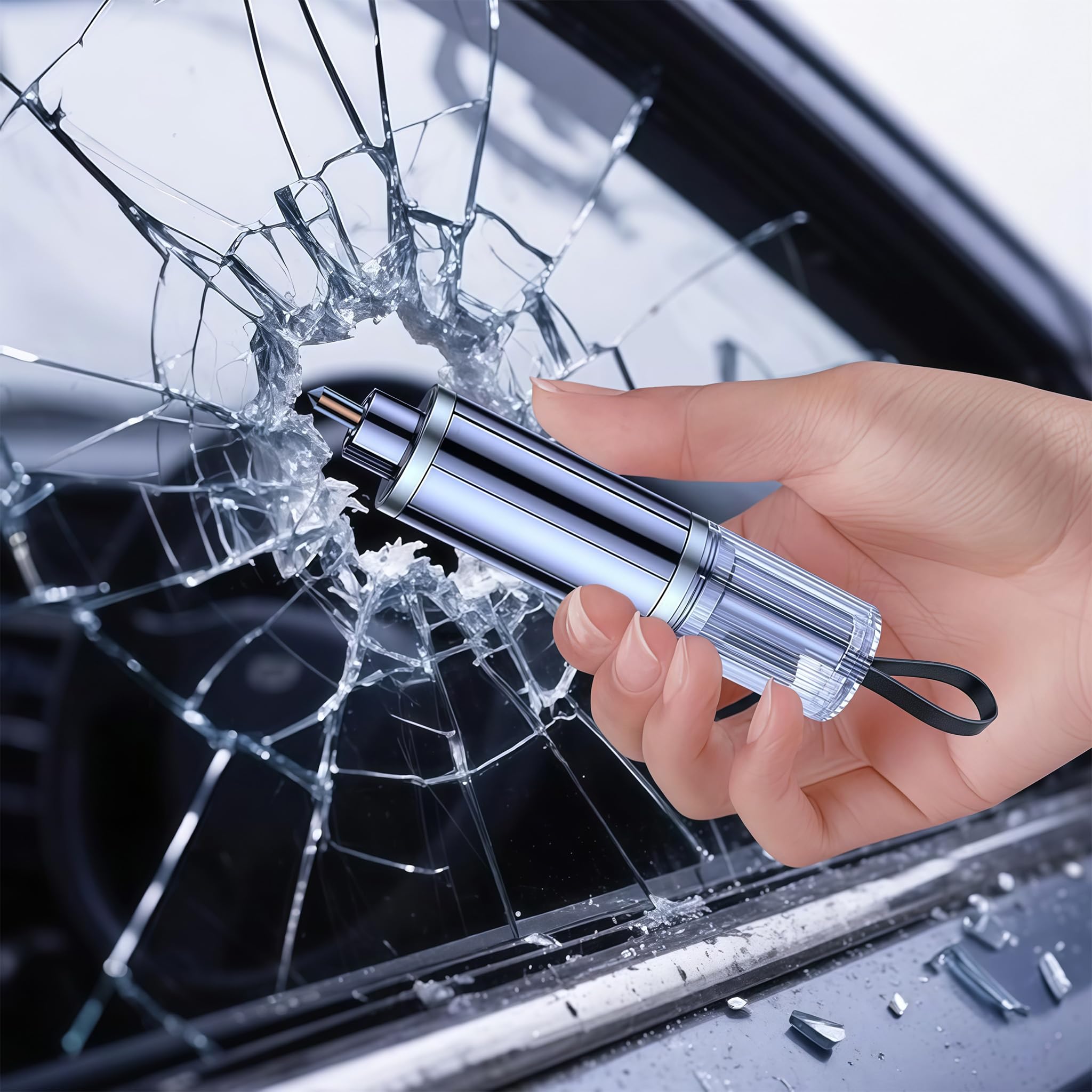 Voiture Marteau d’Urgence 2 pièces – Coupe-Courroie, Marteau d’Urgence avec TÜV, Briseur de vitres et Outil de Sauvetage, Safe Pro X Car (81,5 mm, 30 g)