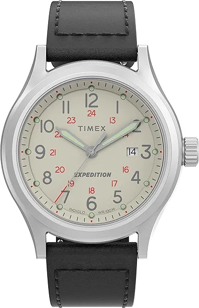 Timex Men's Expedition North Sierra 40mm Watch - Black Strap Green Dial Silver-Tone Case