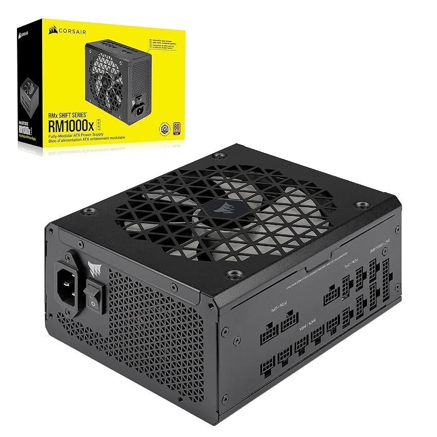 Immagine del prodotto Corsair RM1000x SHIFT Alimentatore ATX Interamente Modulare - Interfaccia Laterale - Compatibilità con ATX 3.0 e PCIe 5.0 - Modalità della Ventola Zero RPM - Efficienza 80 PLUS