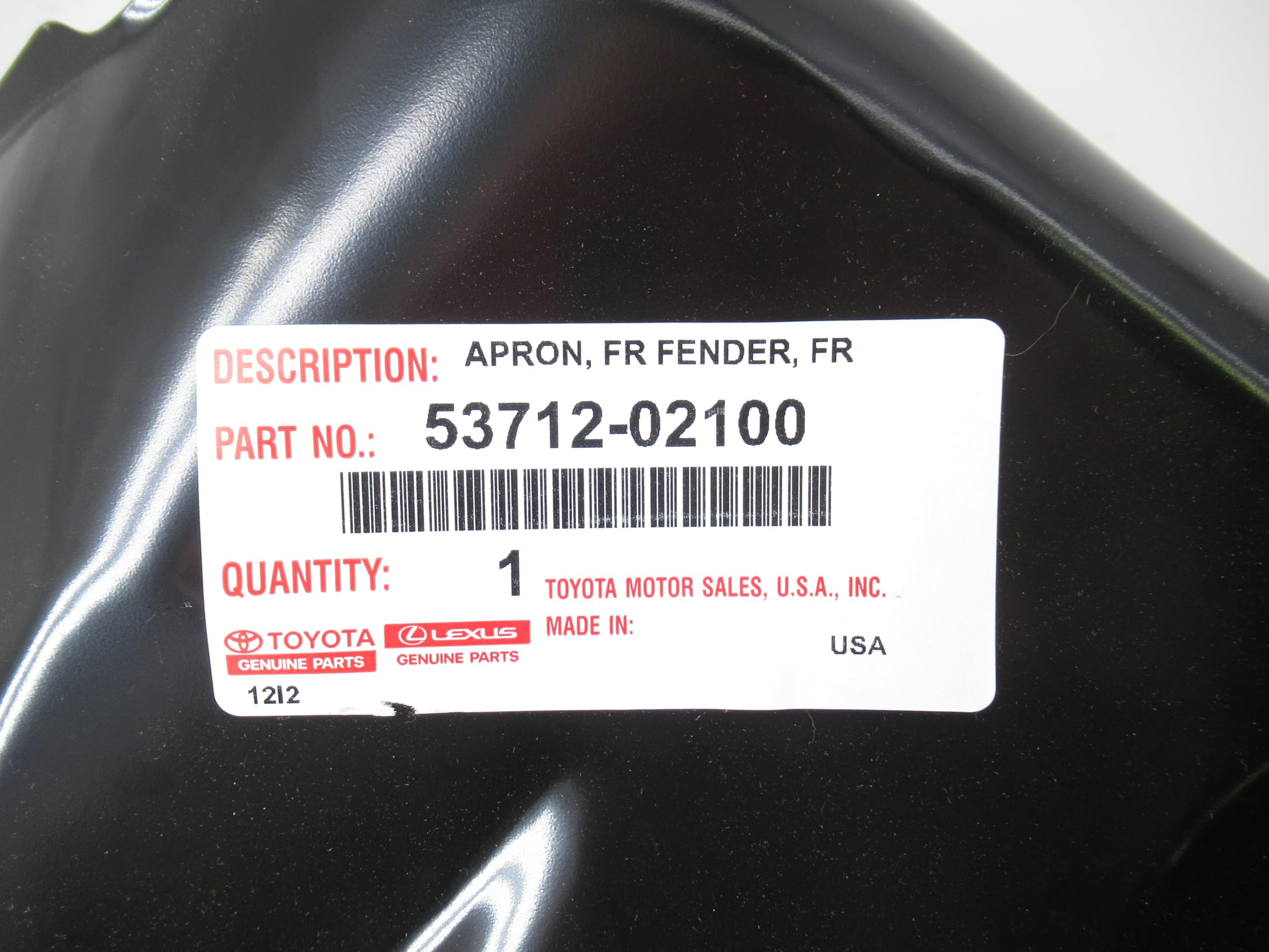 Amazon.com: Toyota Fender Apron - 53712-02100 : Automotive