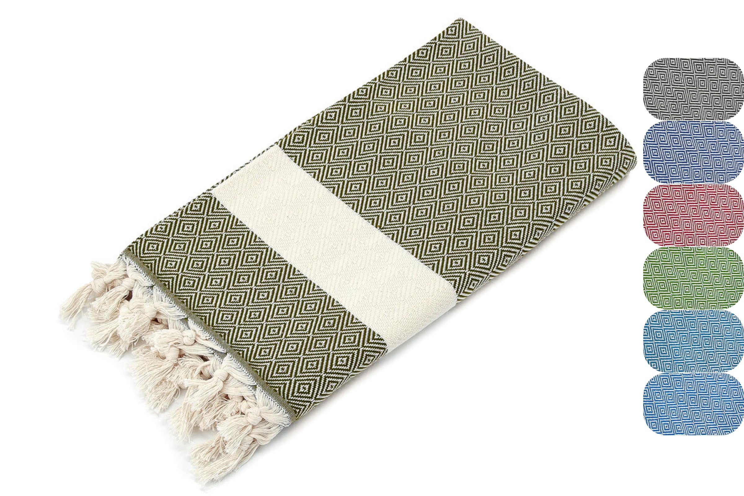 Sallder® Elmas Hammam Towel 100 x 180 cm, 100% Cotton, Sauna Towel & Beach Towel