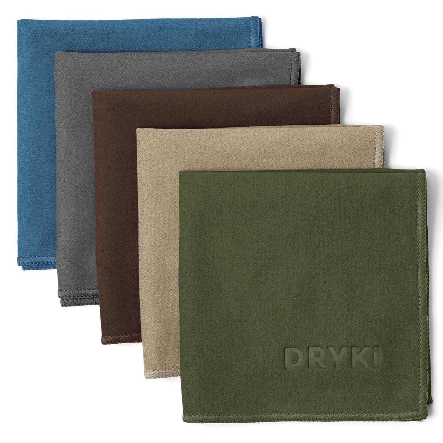 DRYKI Sweat Absorbing Handkerchiefs - The Original Pocket-Sized Sweat Towels - Quick-Dry Microfiber Sweat Rags for Face Hands
