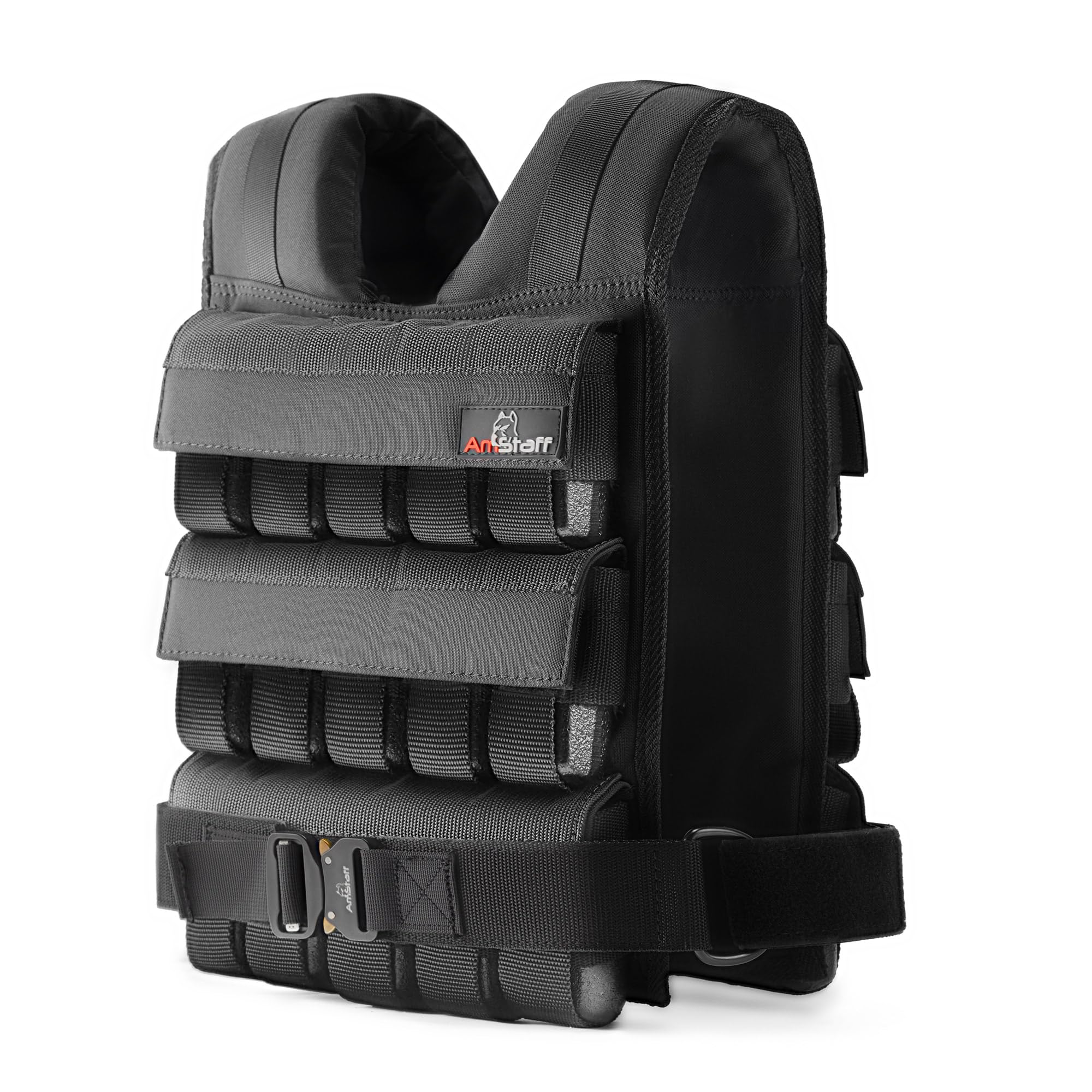 Amstaff Adjustable Weighted Vest with Iron Blocks - Weight Vests for Men Women - Versatile Wearable Weighted Vest