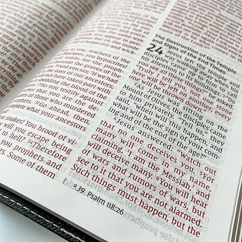 Miniatura 8 de Hand Lettered and Laser Engraved NIV Black/Gray Leathersoft Bible, Custom Name Engraving Available, Personalized Gift for Wedding, Baptism,