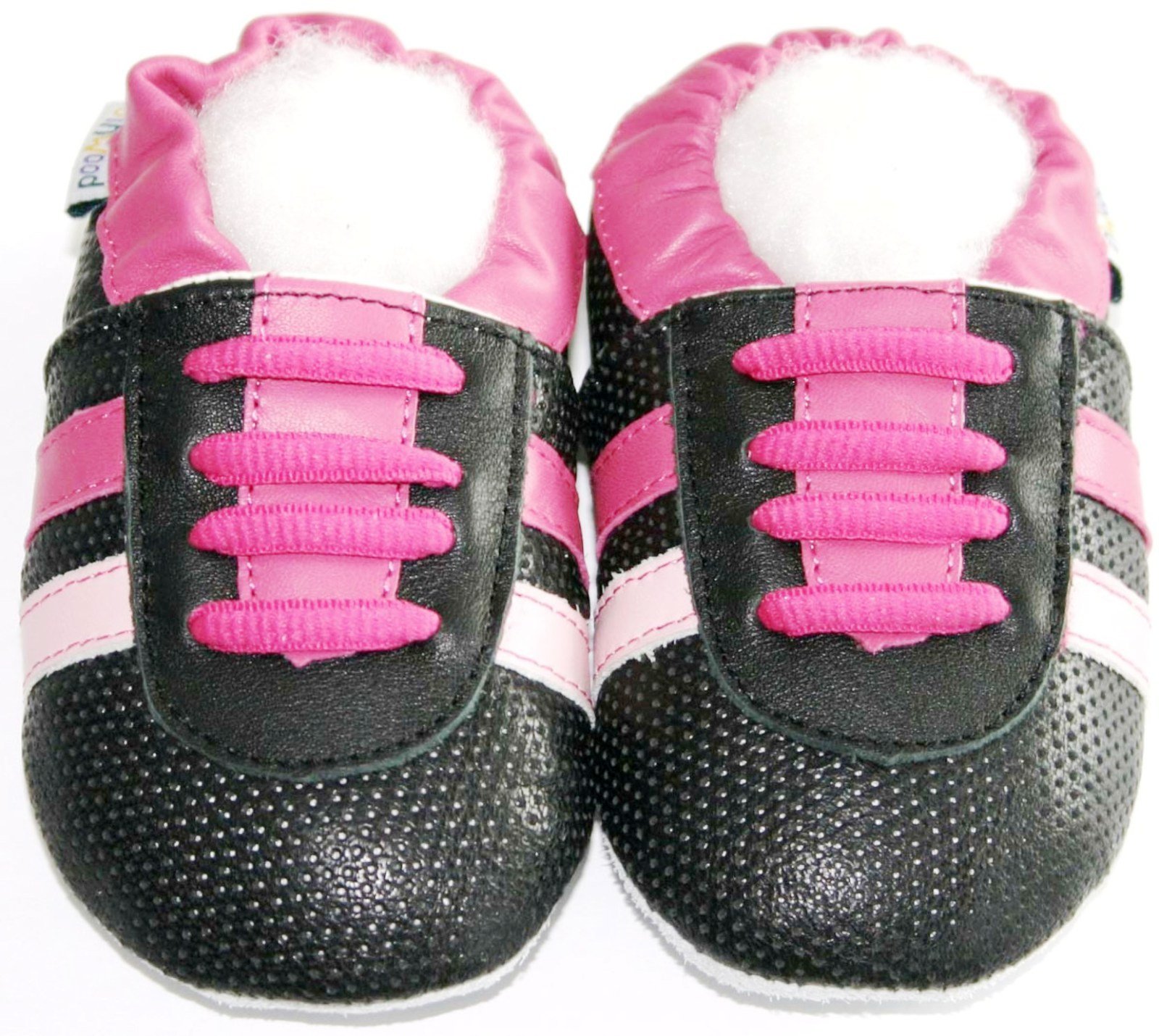 Leather Baby Soft Sole Shoes Boy Girl Infant Children Kid Toddler Crib First Walk Gift Sport Fuchsia (18-24month, Fuchsia)