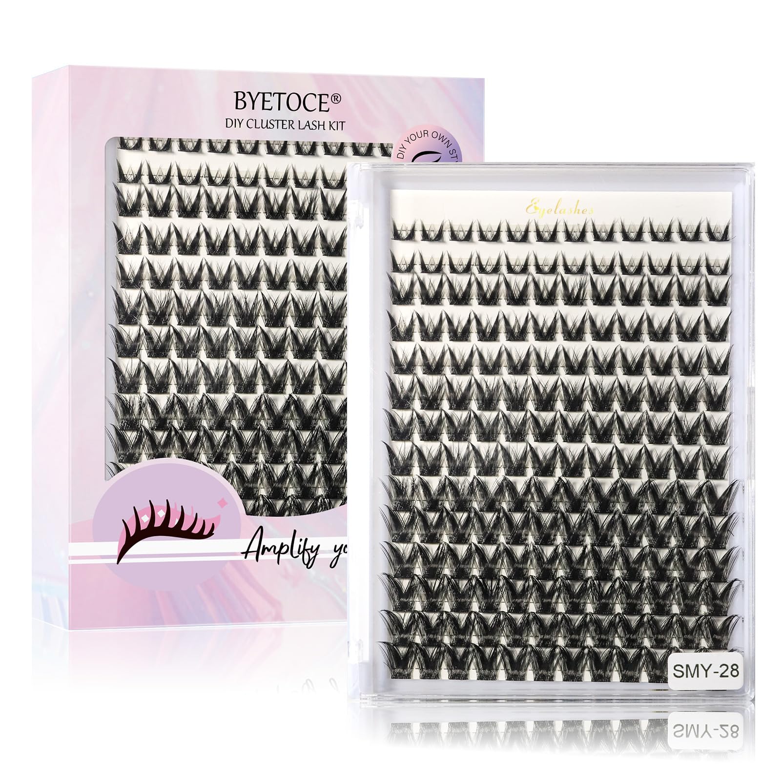 168 Pcs Thick Fluffy Eyelash Clusters Extension Spiky Lash Clusters D Curl Natural Look Mixed Lengths False Eyelashes