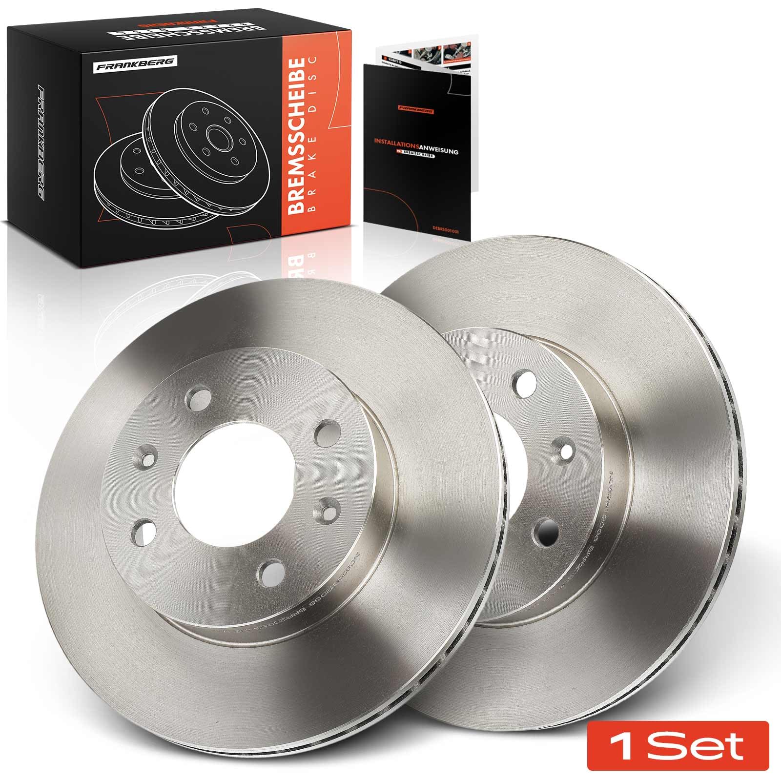 Frankberg Set di dischi freno incl. 2x Dischi Freno Anteriore Ventilato Diametro241mm Compatibile con i10 BA IA i10 PA Picanto TA Picanto SA i10 Replace# 5171207500,517120X500