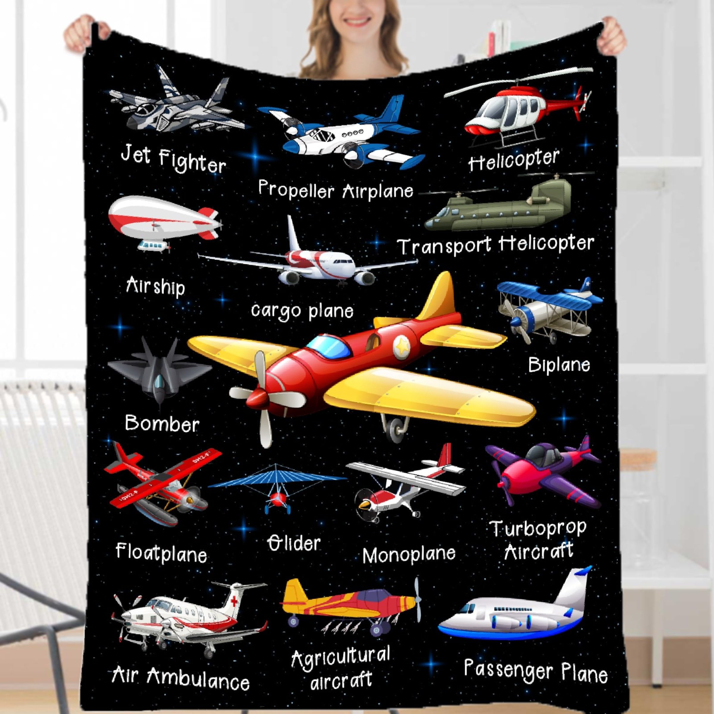 Nicine Quiz Airplane Blanket
