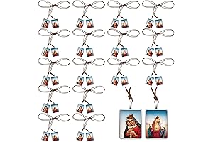 16 Pieces Catholic Scapular Necklace Metal Escapularios Catolicos Sacred Heart of Jesus