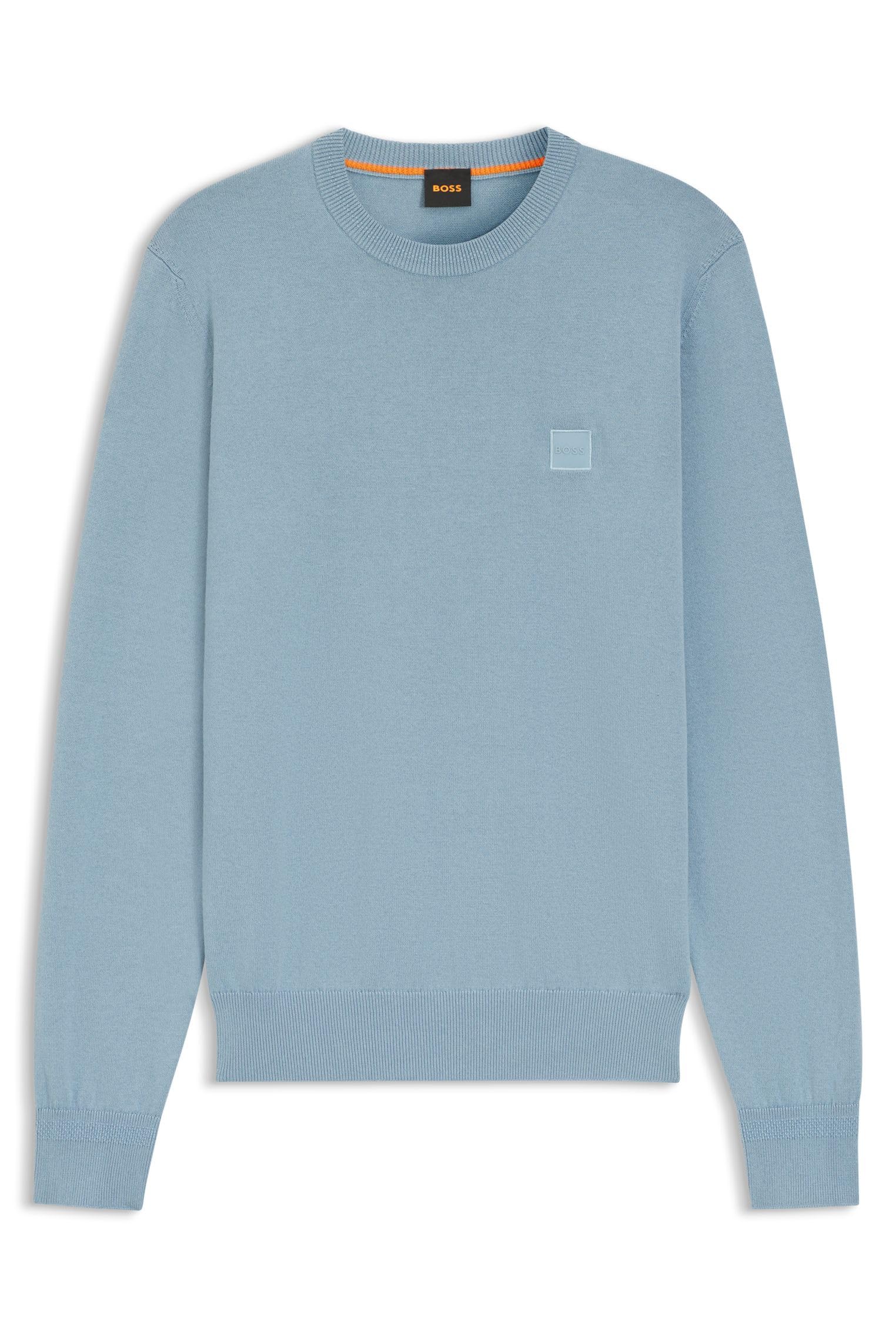 Boss Blue Kanovano Cotton-Cashmere Sweater - M