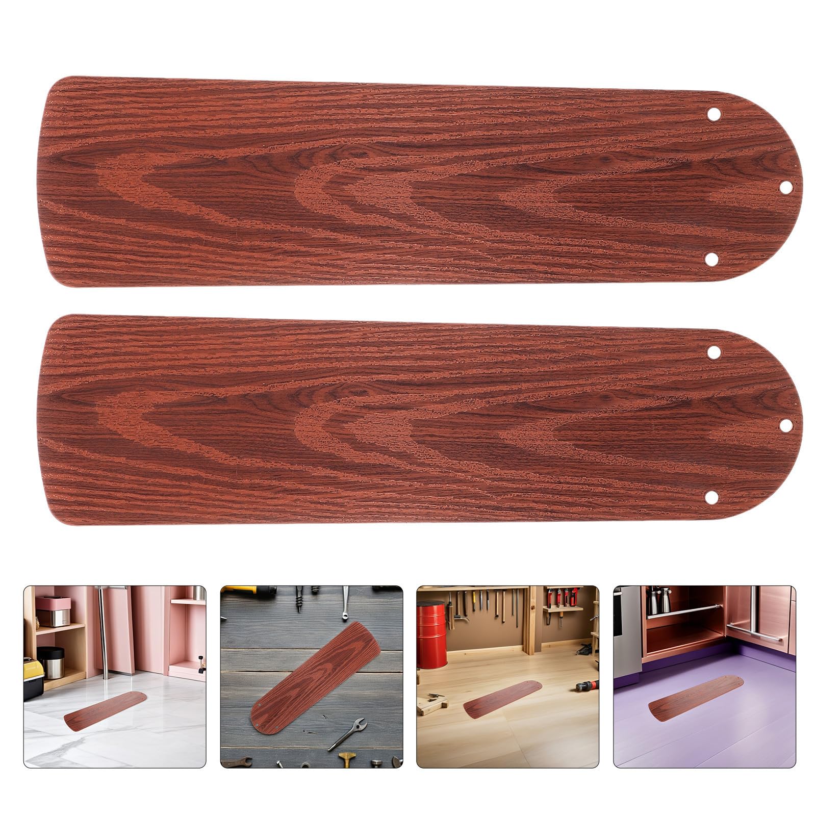 Alipis Palette per Ventilatore a Soffitto Effetto Legno 3 Pezzi in Plastica | Ricambio per Interni, Weatherproof e Silenziose, Sostituzione Rapida per Pale Rotte, Festa Estiva