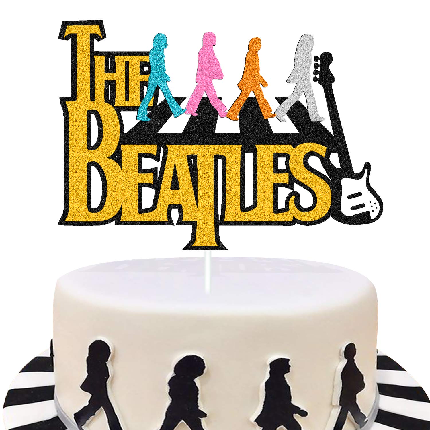 Buy Rock and Roll Cake Topper for Let’s Party Musical Notes Music Drums Guitar Theme Happy