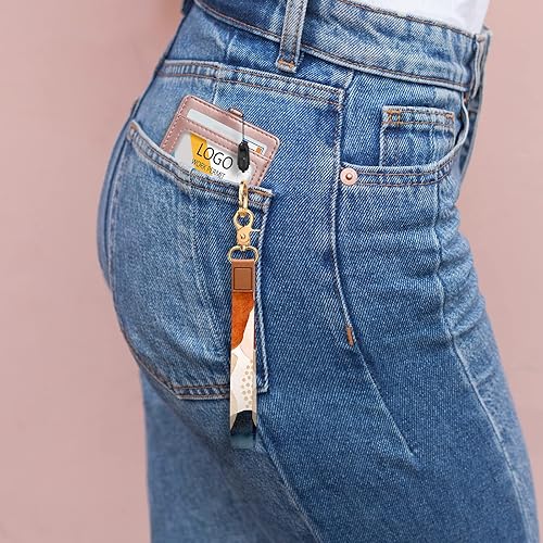 Miniatura 7 de Hsxnam Llavero con cordón de muñeca, bonita correa de muñeca para mujeres y hombres, llaves de automóvil, tarjetas de identificación, tarjeta,