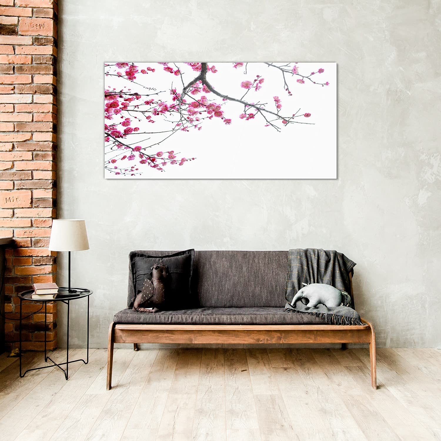 Coloray Pintura Vidrio Acrílico Mural 100x50cm Acryl Cocina Sala De Estar Cuadro De Pared De Arte De Vidrio - Ramas De Árboles De Flores
