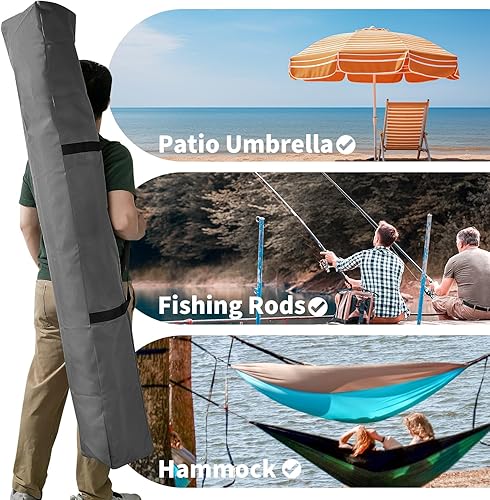 Miniatura 10 de Xxerciz Bolsa de transporte para sombrilla de playa de 9 pies, 600D, impermeable, bolsa de transporte resistente al aire libre para Blissun,