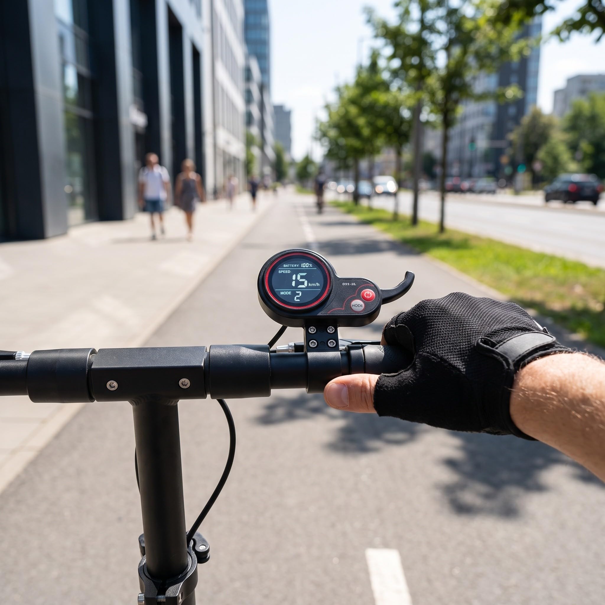 SOLUSTRE Zestaw kontrolera roweru elektrycznego i skutera bezszczotkowego z