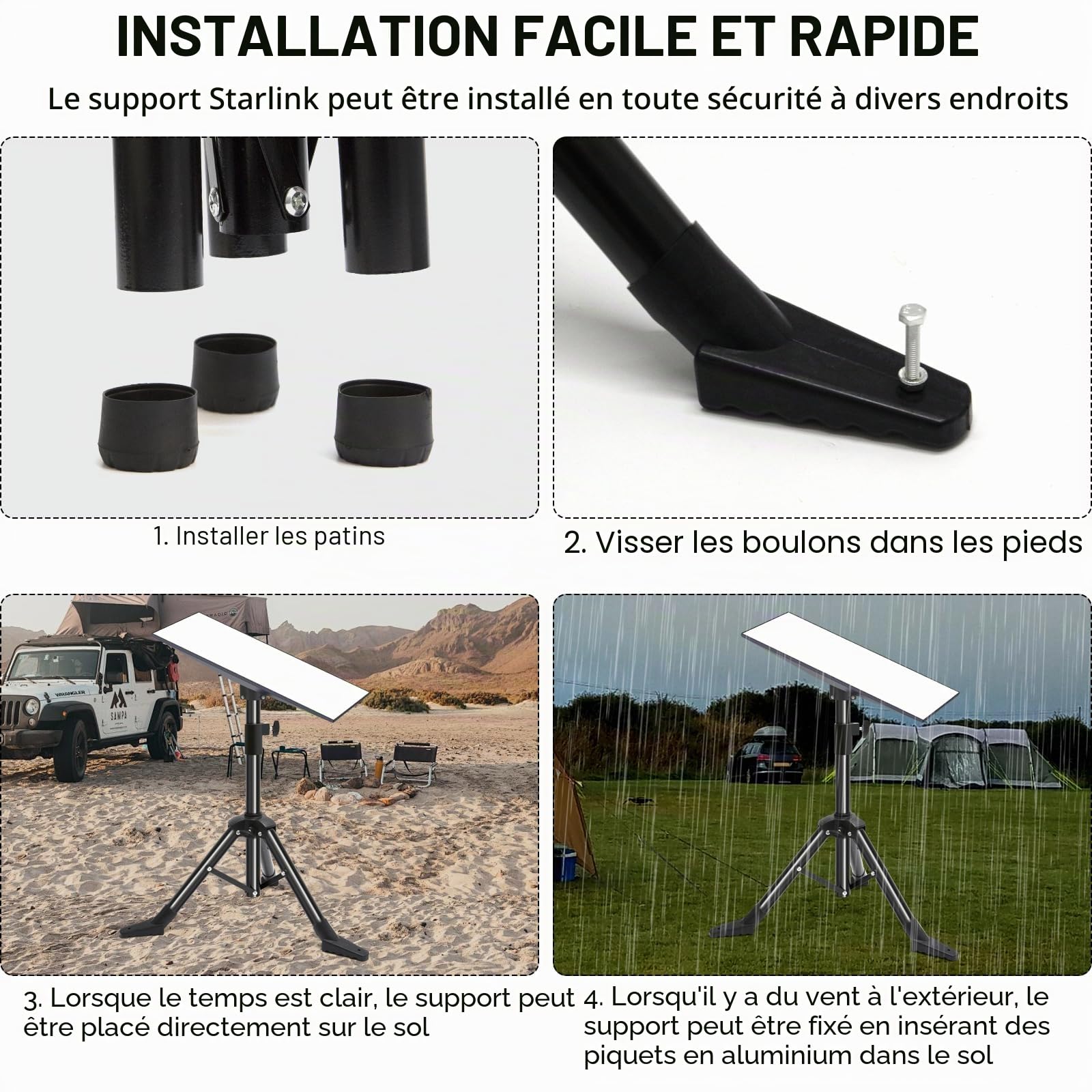 Trépied pour Starlink Gen 3, Support Compatible avec Starlink Gen 3